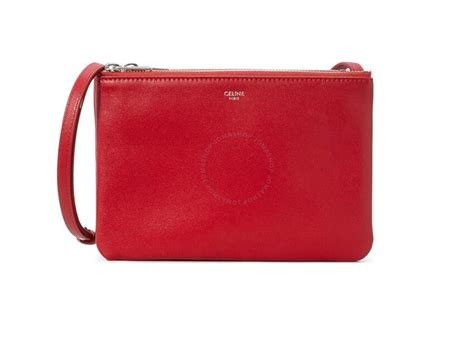 celine trio pop red|Trio bag in smooth lambskin .